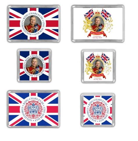 King Charles Iii Coronation Fridge Magnet Union Jack Coat Of Arms