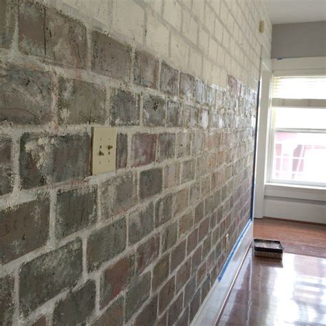 Faux Brick Wall Tutorial By My French Twist Easy To Follow Faux Brick