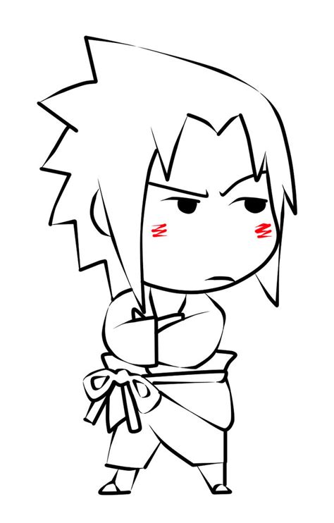 Chibi Sasuke Uchiha Coloring Page Anime Coloring Pages Images And