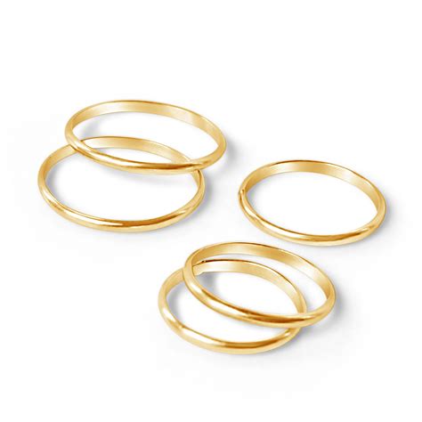 5 Golden Rings T Set Glamrocks Jewelry