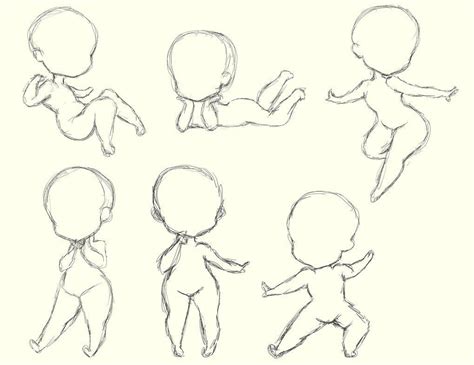 chibi poses chibi body chibi drawings sketches
