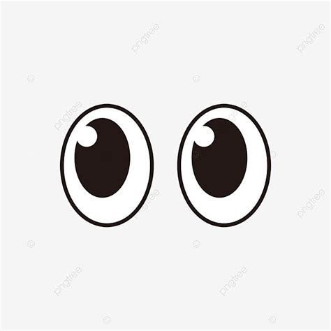 Simples Vetor Preto Desenhos Animados Olhos Grandes Olhos Materiais