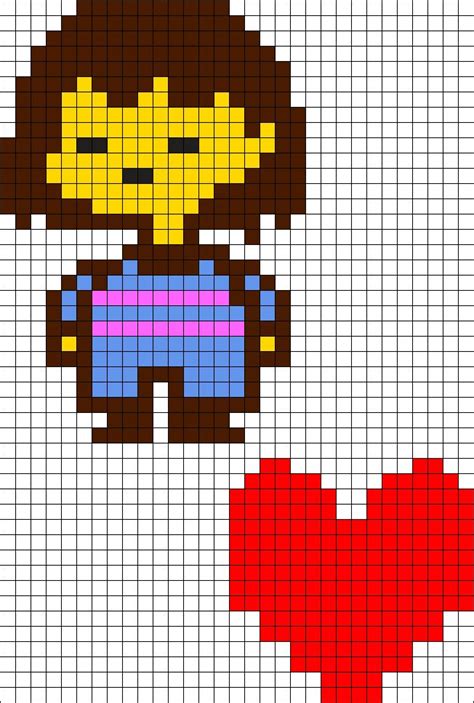 Undertale Human Kandi Pattern Pixel Art Grid Pixel Art Pattern