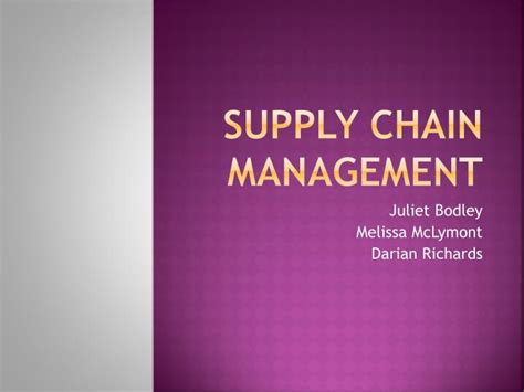 Ppt Supply Chain Management Powerpoint Presentation Free Download