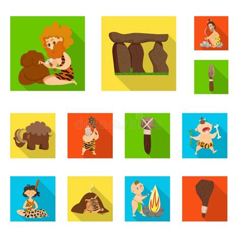 Vector Design Of Evolution And Prehistory Icon Set Of Evolution And