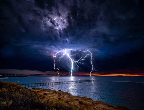 Lightning (usually uncountable, plural lightnings). Wow that's apocalyptic! Incredible lightning storm off Adelaide, Australia in pictures - Strange ...