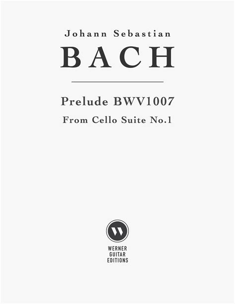 Bach Prelude And Cello Suite No1 Bwv 1007 Pdf Sheet Music This Is Classical Guitar
