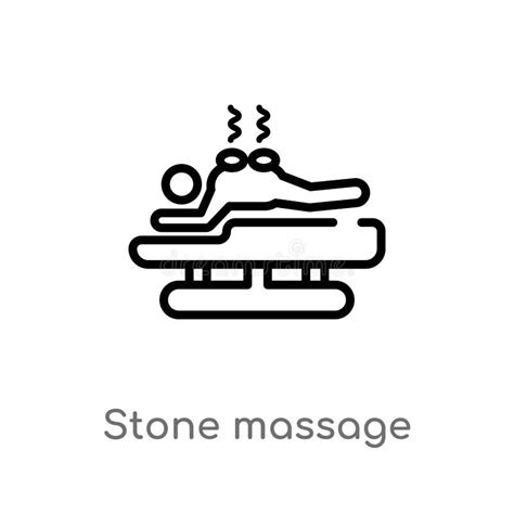 Stone Massage Icon In Different Style Vector Illustration Two Colored And Black Stone Massage