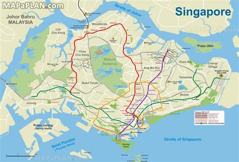 Singapore Maps Top Tourist Attractions Free Printable City