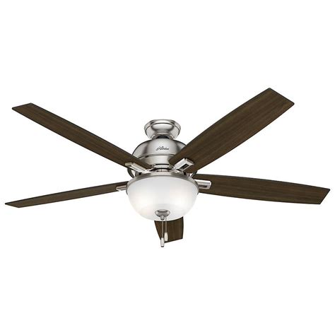 (10 x 10 ft.) with standard 8 ft. Hunter Donegan 60 in. LED Indoor Brushed Nickel Ceiling ...