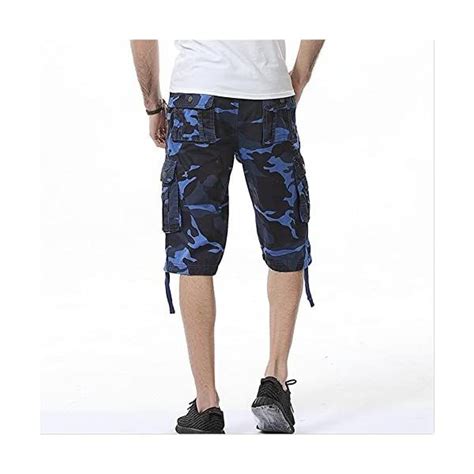 hakjay ripstop cargo shorts for men long cargo shorts below knee relaxed fit multi pocket cotton