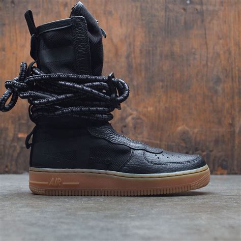 Nike Women Sf Air Force 1 Hi Boot Black Black Gum Light Brown