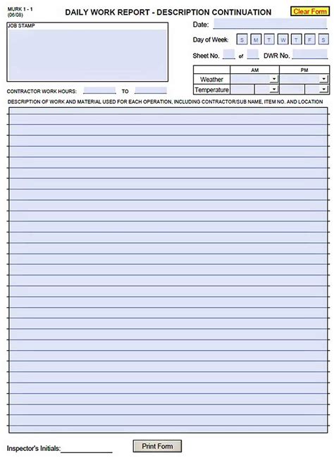 Sample Daily Report Template Will Work Template Business
