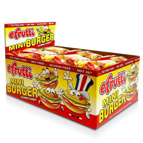 Efrutti Mini Gummi Burger 60ct Jacks Candy