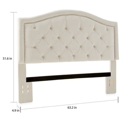 Abbyson Hillsdale Tufted Velvet Nailhead Trim Headboard Overstock