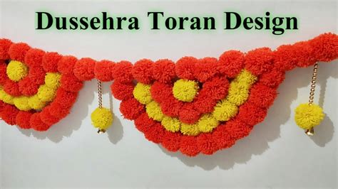 Dussehra Toran Design Woolen Door Hanging Toran Design 5 Crochet