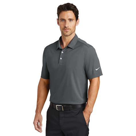 Nike 637167 Dri Fit Vertical Mesh Polo Anthracite Full Source