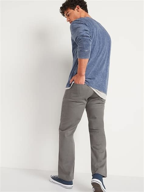 Straight Five Pocket Twill Pants For Men Old Navy