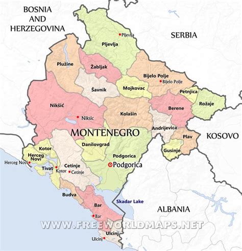 Montenegro Maps By