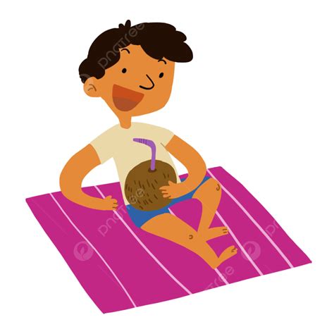 Man Lying Down Resting The Man Coconut Lie Png Transparent Clipart
