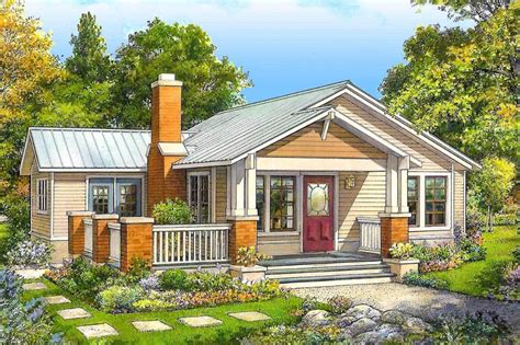Plan 46075hc Simply Sweet 2 Bed Cottage Plan With Front Porch