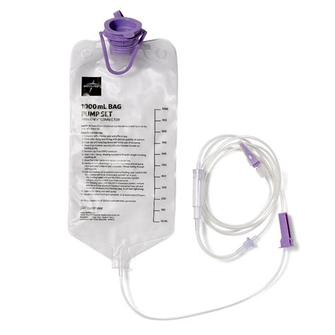 entraflo formerly compat enteral feed 1l bag pump set w pre attached enfit feeding tube