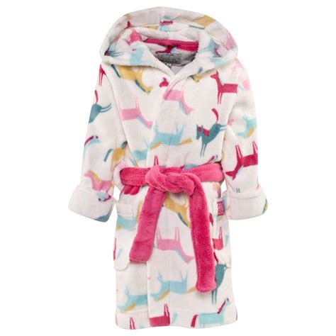 Joules Cream Horse Print Dressing Gown Alexandalexa