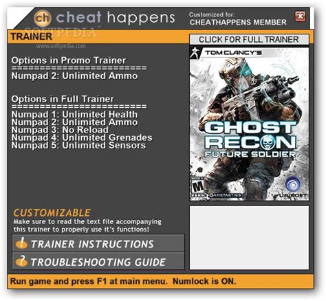 Ghost Recon Future Soldier 1 Trainer Download