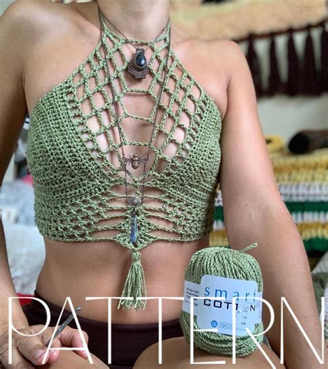 Boho Goddess Crop Top Crochet Crop Top Pattern Boho Crochet Etsy