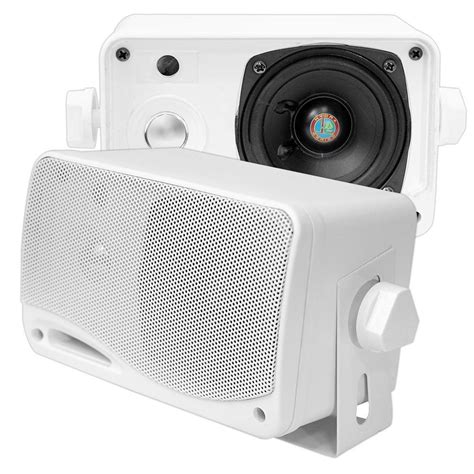 Pyle 3 Way Weatherproof Outdoor Mini Box Speaker System With Dual Color