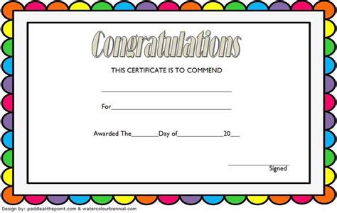 Congratulations Award Certificate Template Free 1st Design