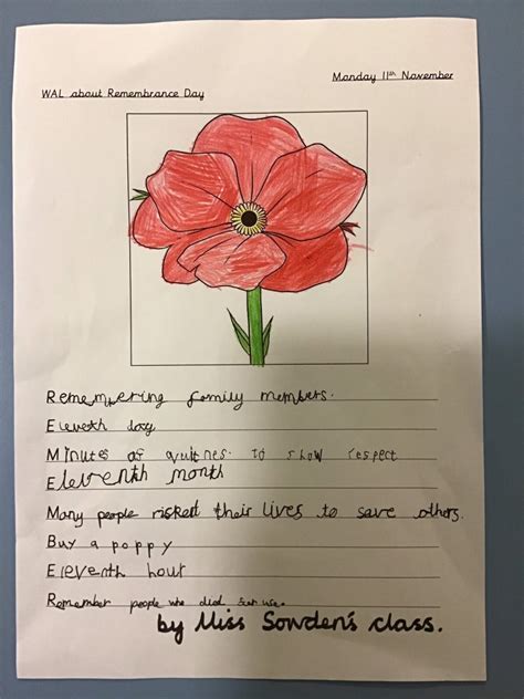 Remembrance Day Poem Teignmouth Primary