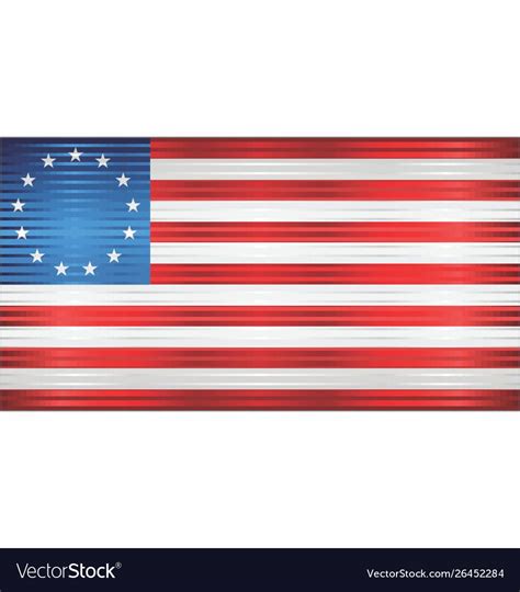 Shiny Grunge Betsy Ross Flag Royalty Free Vector Image