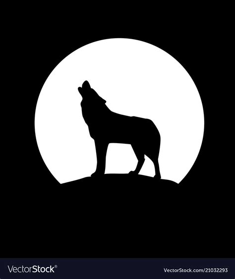 Wolf Silhouettes Royalty Free Vector Image Vectorstock