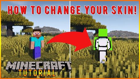 How To Change Your Skin In Minecraft Easy Java 116 Tutorial Youtube