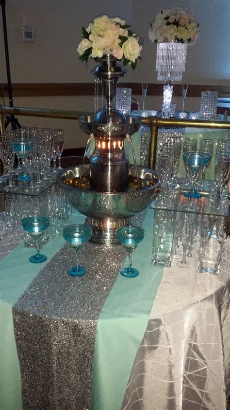 Whenever wedding or birthday party,hawaii,holiday,new year,graduation party,1st birthday party, bridal shower,baby shower. Tiffany Blue Champagne fountain. Jordan & Co. | Bridal ...