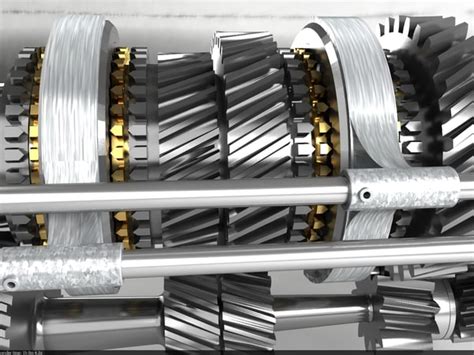 manual transmission mechanism automobile 3d model