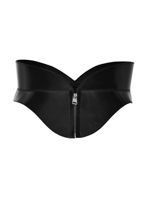 Alexander McQueen Leather Corset Style Belt Black FARFETCH UK