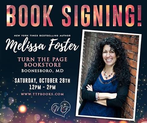 Melissa Fosters Blog Book Signing Event Announcement October 02