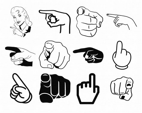 Pointing Hand Clipart Svg Pointing Hand Vinyl Cut File Pointing Hand