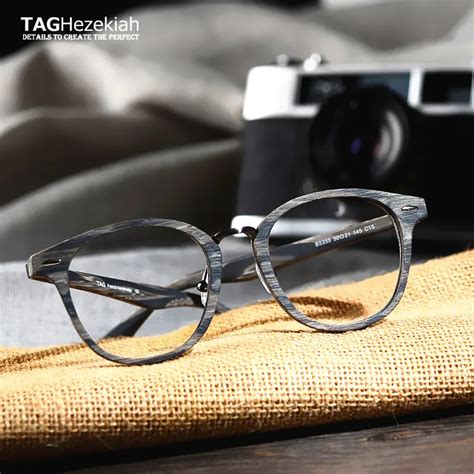 Tag Hezekiah Brand Wood Eyewear Frames Women Men Round Glasses Computer Myopia Optical Glasses