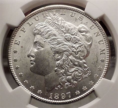 1897 Morgan Silver Dollar United States Of America Usa Coin Ngc Ms 63