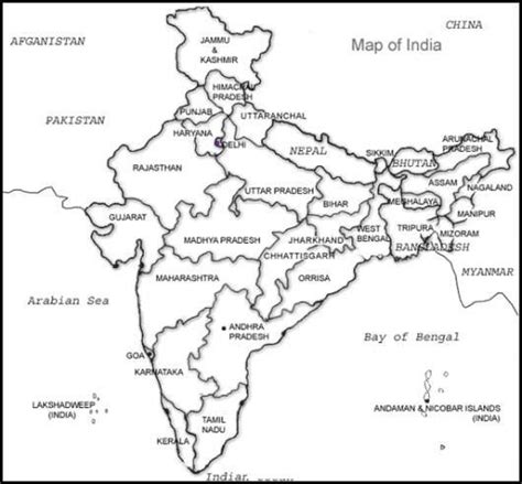 Mapa De La India Para Colorear Merry Christmas Gif India Map Outline