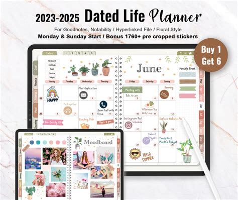 2023 2024 2025 Dated Digital Planner All In One Life Planner Etsy