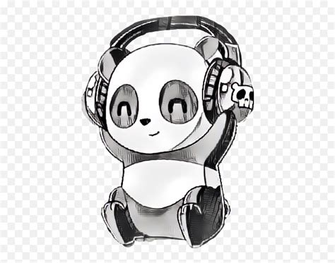 Panda Headphones Music Happypanda Smile Behappy Animals Cool Cartoon