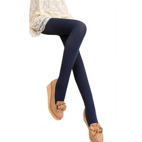 chic women japanese slim lovely pantyhose tights girls vertical stripe stockings ebay