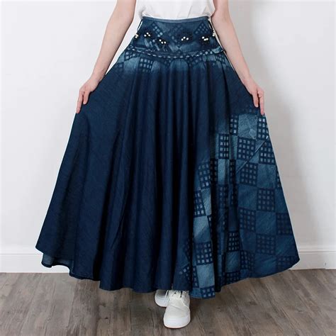 Free Shipping 2018 New Fashion Long Maxi A Line Skirts Women Elastic Waist Summer And Autumn