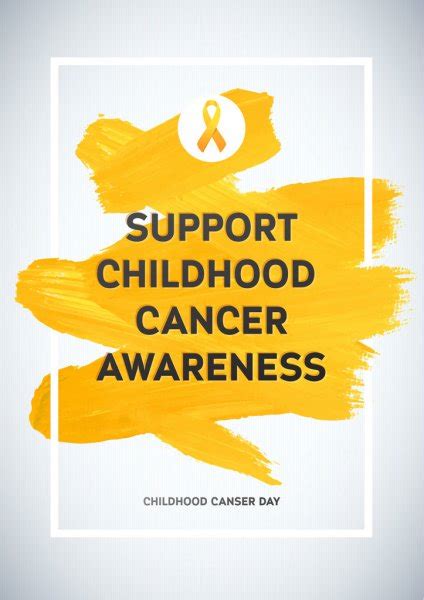 Childhood Cancer Awareness Poster Stock Vector Image By ©laracold