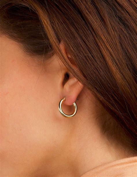 Medium Gold Hoop Earrings Gold Filled Medium Hoop Earrings Gold Hoops