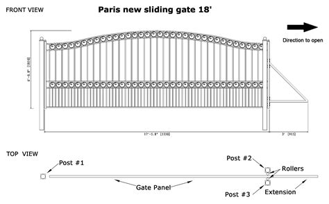 Sliding Gate Paris Style 18 X 6 Feet Dmv Gates And Security